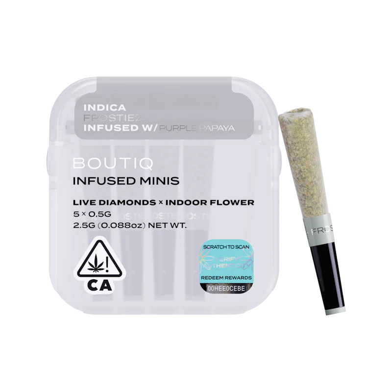 Boutiq Frostiez x Purple Papaya Diamonds · Infused Minis · 5pk, Infused Pre-Rolls