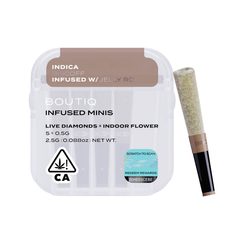 Boutiq Biscoff x Jelly Roll Diamonds · Infused Minis · 5pk, Infused Pre-Rolls