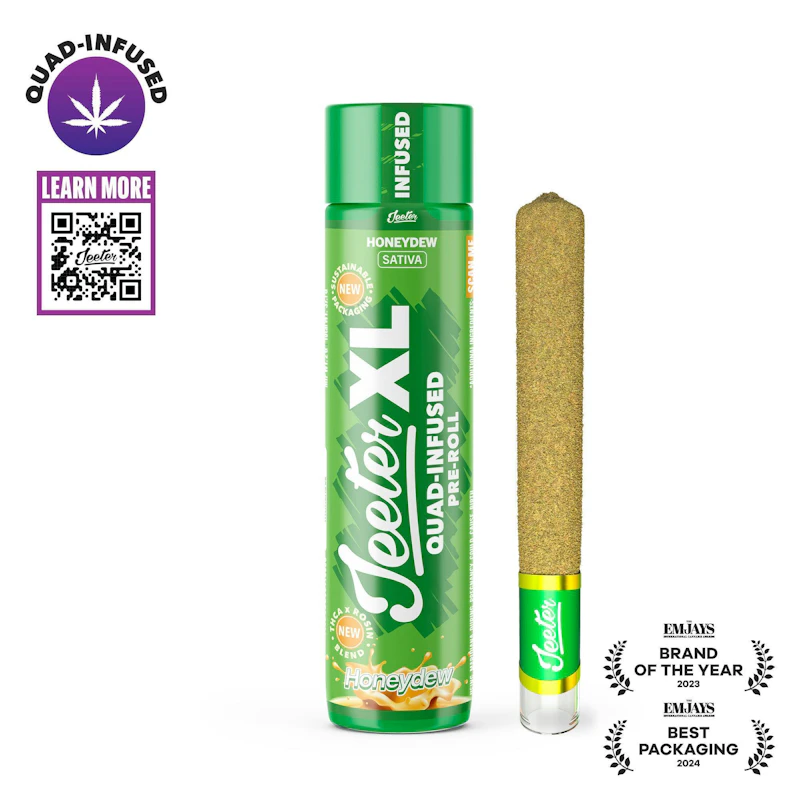 Jeeter Honeydew · Quad-Infused Joint · 1g, Infused Pre-Rolls