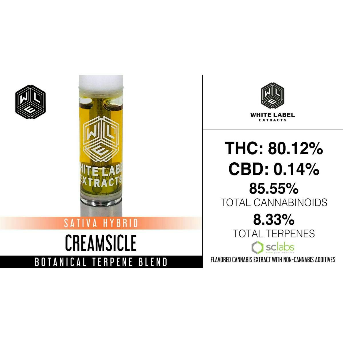 Creamsicle | Botanical Terpene Blend Cartridge | 1g by White Label Extracts