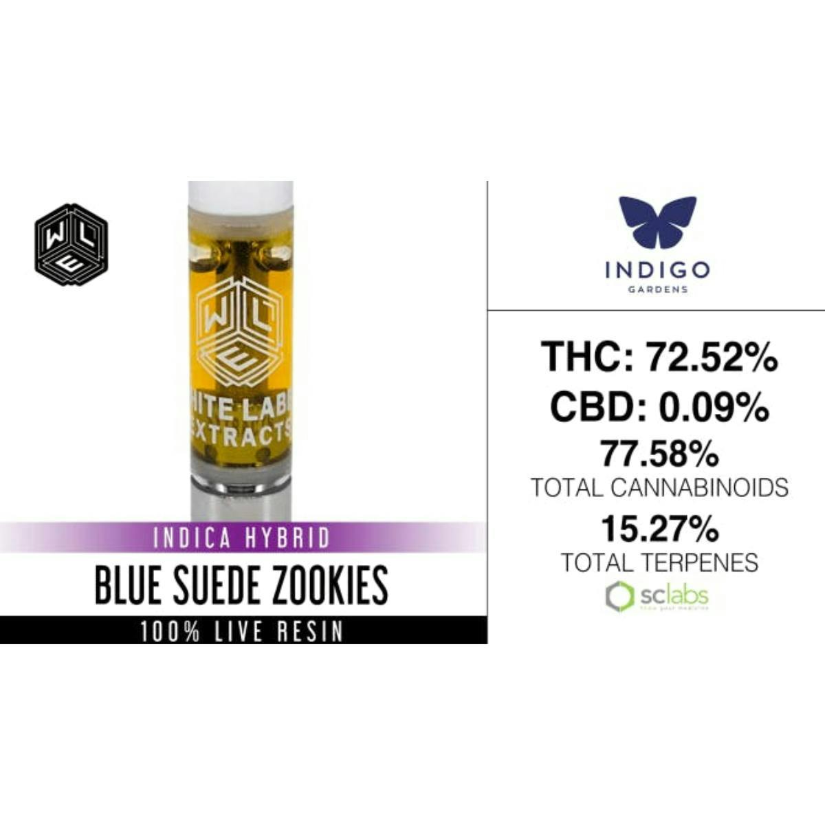 Blue Suede Zookies | Live Resin Cartridge | 1g by White Label Extracts