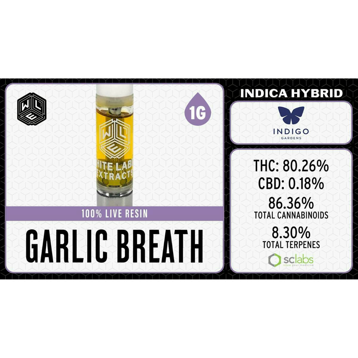 Garlic Breath | Live Resin Cartridge | 1g by White Label Extracts