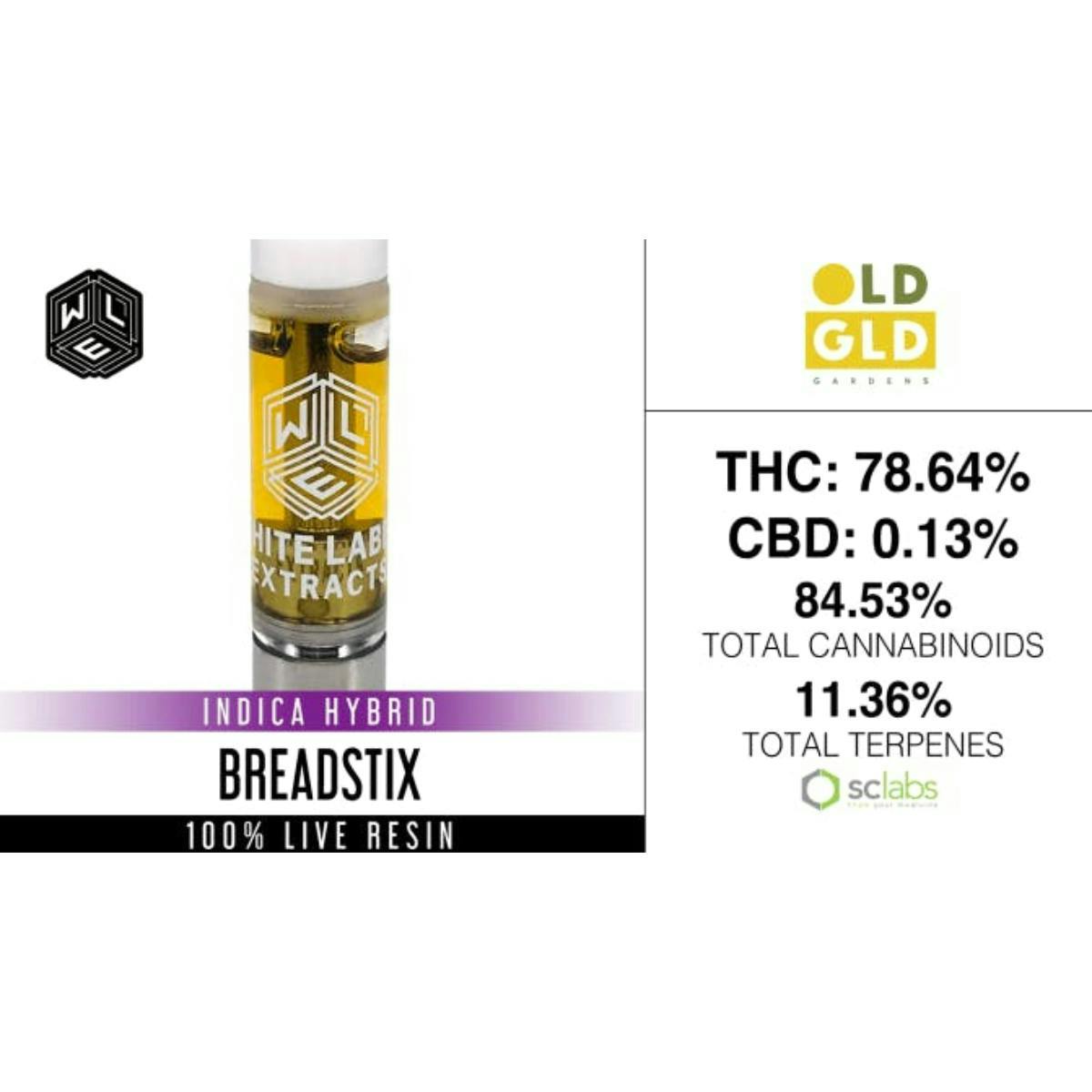 White Label Extracts: Breadstix - Live Resin Cartridge - 1g