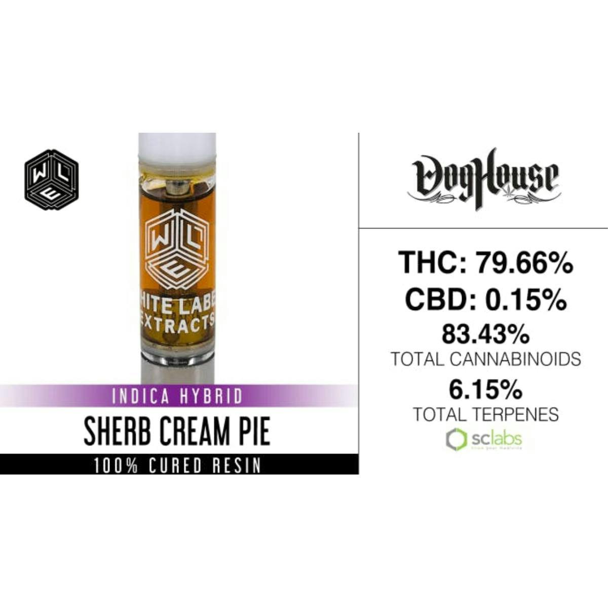 Sherb Cream Pie | Cured Resin Cartridge | 1g by White Label Extracts