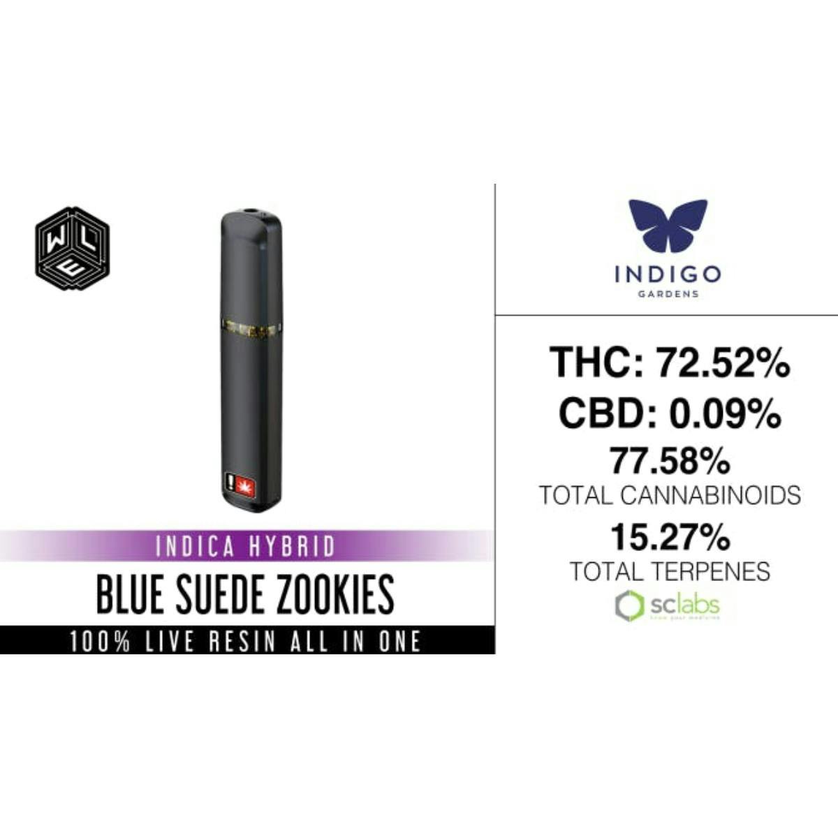 Blue Suede Zookies | Live Resin Disposable | 1g by White Label Extracts