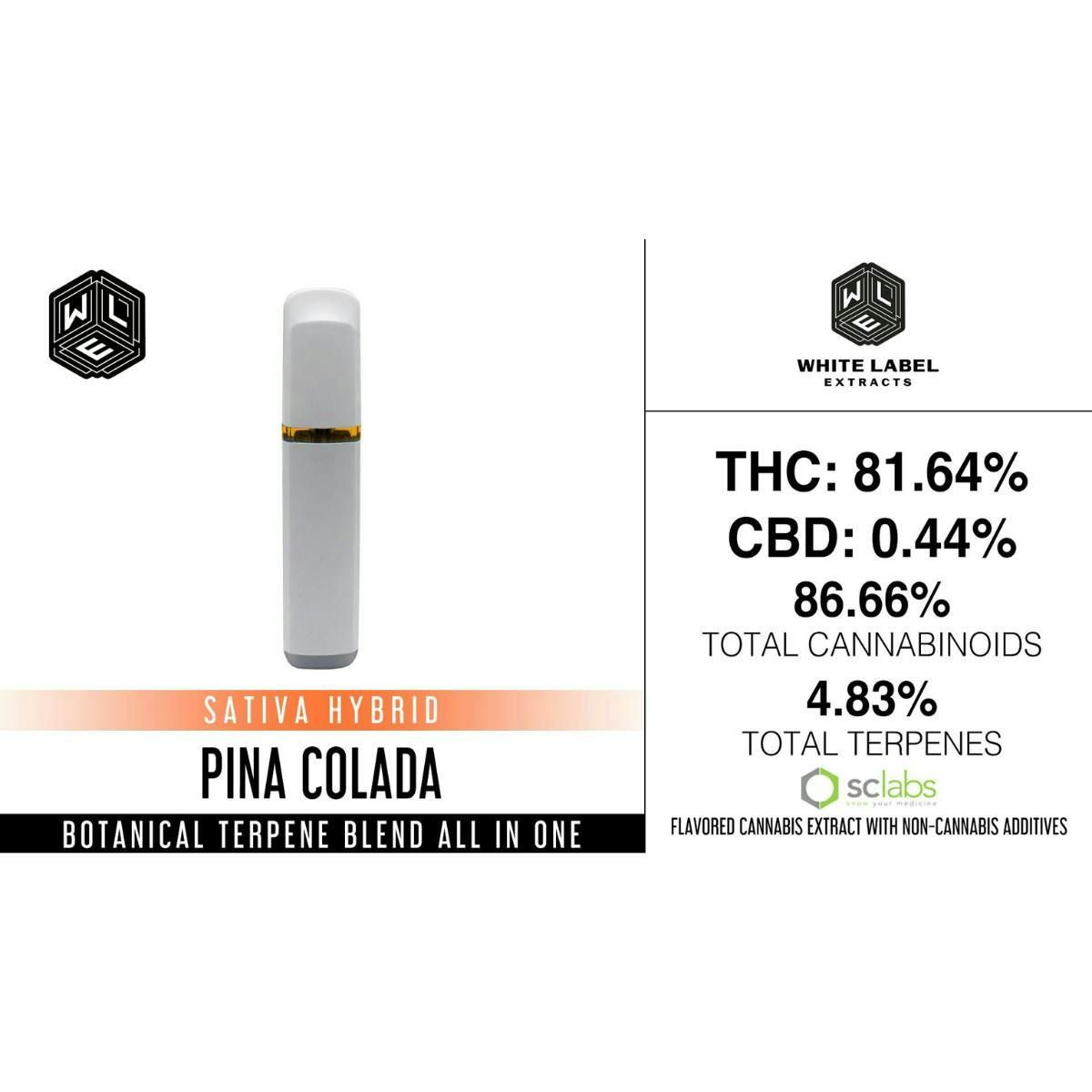 Pina Colada | Botanical Terpene Blend Disposable | 1g