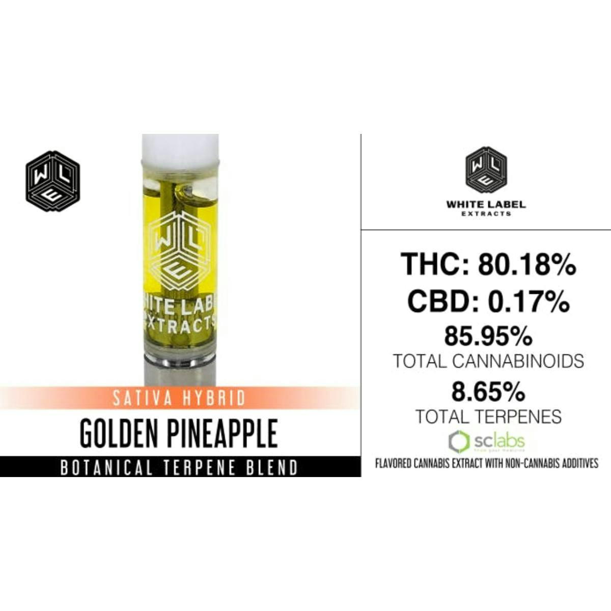 Golden Pineapple | Botanical Terpene Blend Cartridge | 1g by White Label Extracts