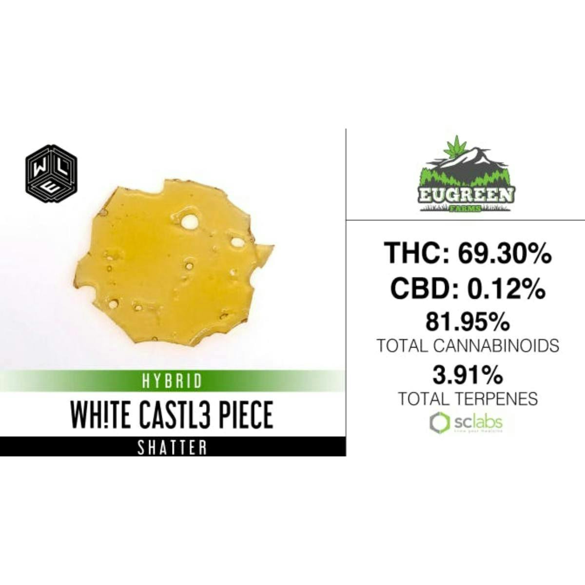 White Castle Piece | Shatter | 1g by White Label Extracts