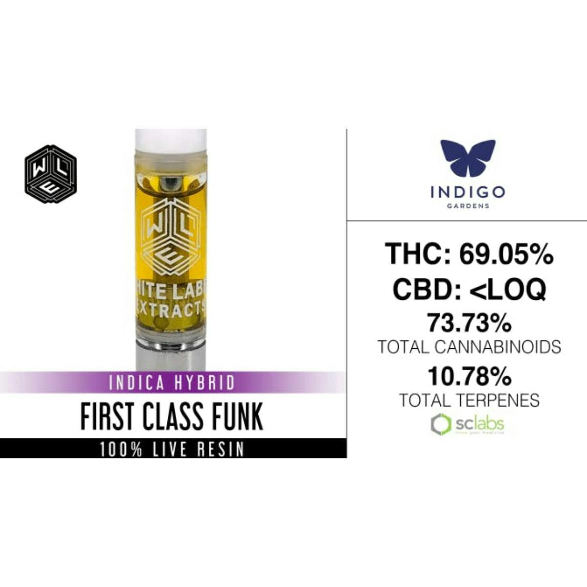 First Class Funk | Live Resin Cartridge | 1g by White Label Extracts