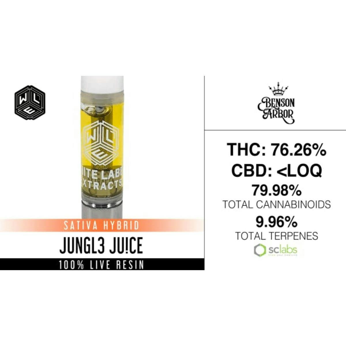 Jungle Juice | Live Resin Cartridge | 1g by White Label Extracts