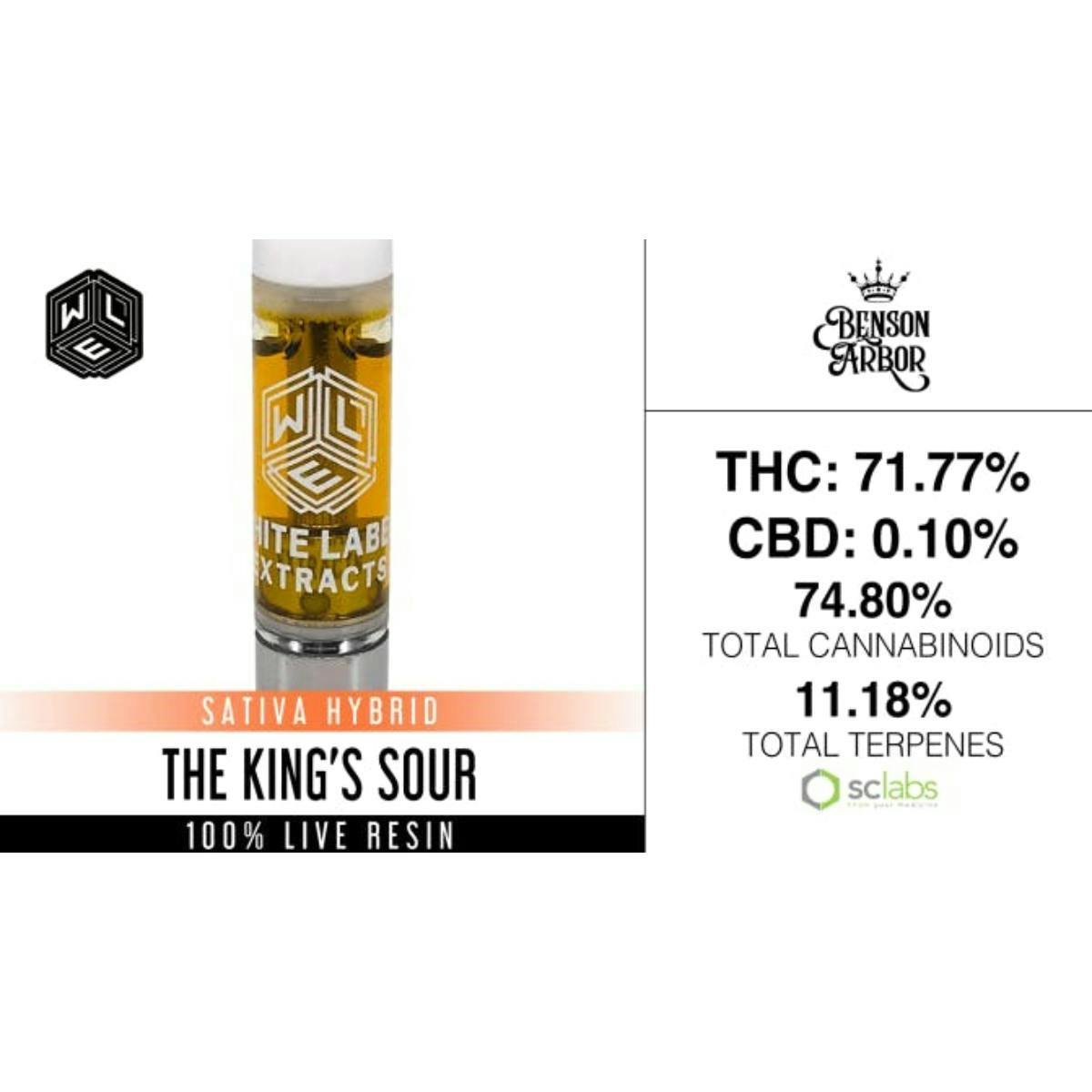 The King's Sour | Live Resin Cartridge | 1g by White Label Extracts
