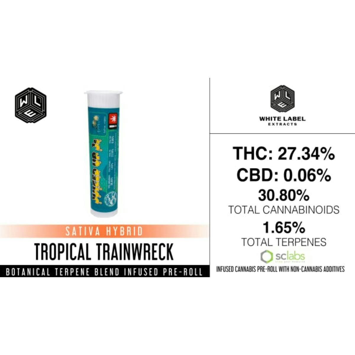 Juiced Up J's Tropical Trainwreck | Botanical Terpene Infused Joint | 1g