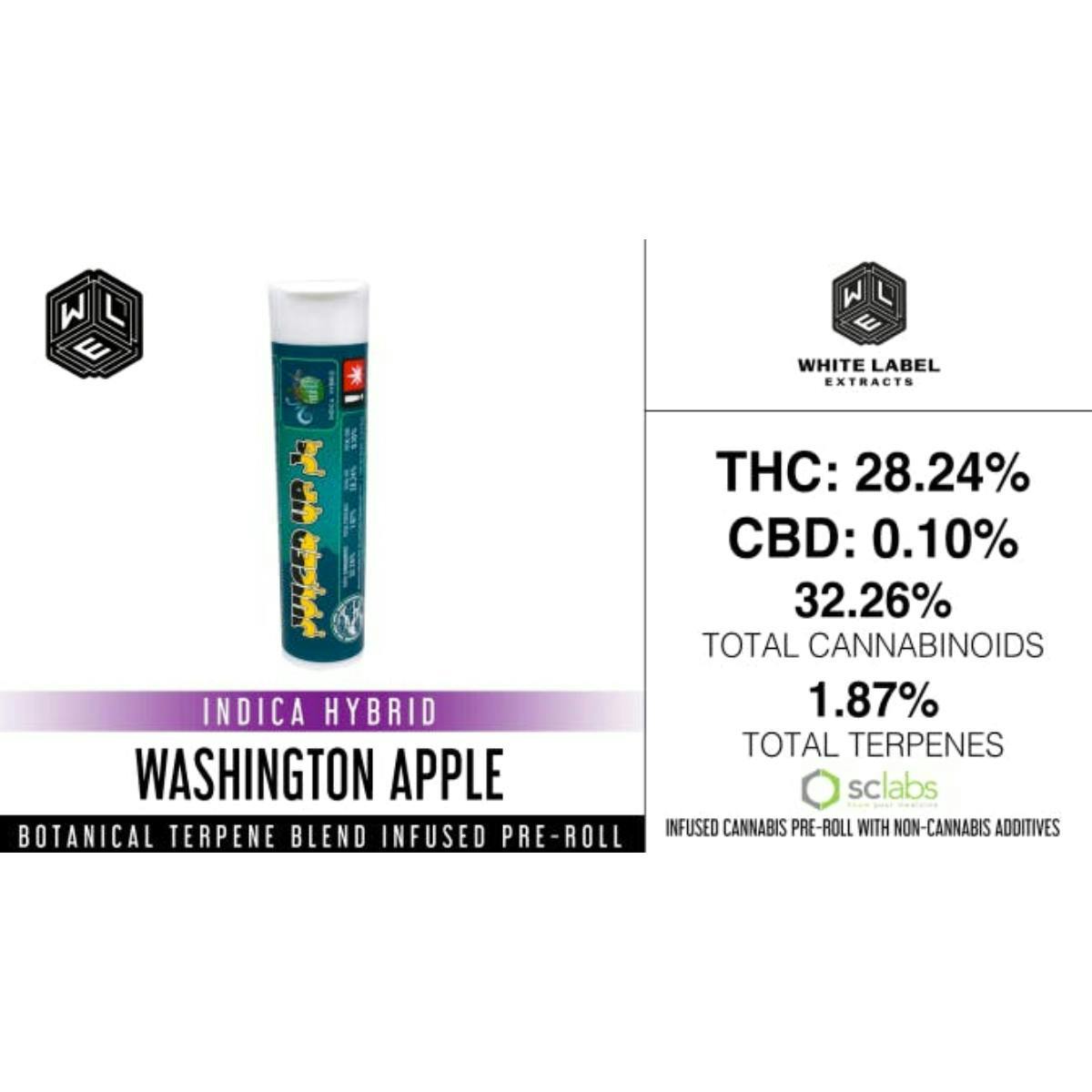 Juiced Up J's Washington Apple | Botanical Terpene Infused Joint | 1g