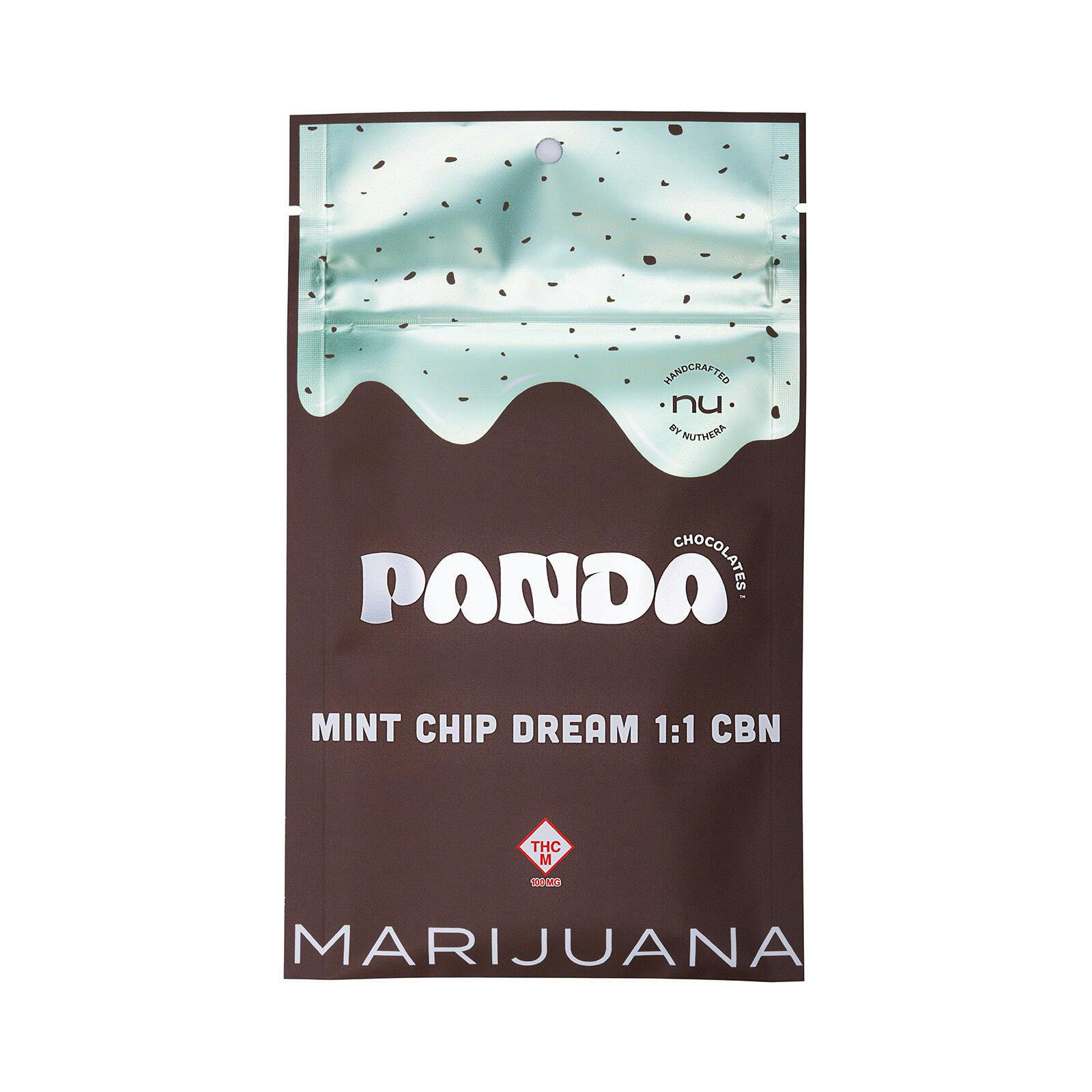 Panda Chocolates - Mint Chip Dream 100mg THC : 100mg CBN - Nuthera