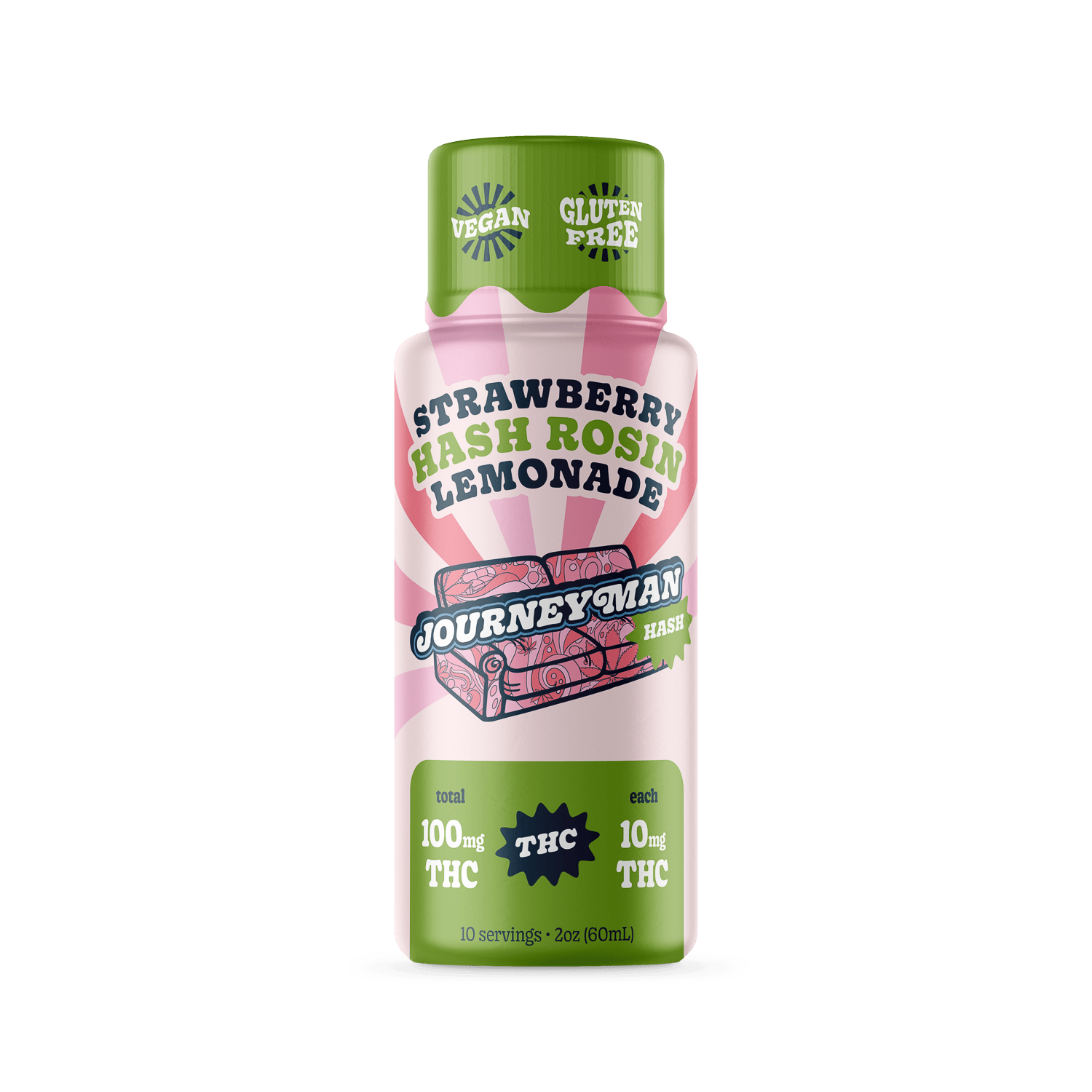 Strawberry Hash Rosin Lemonade (100mg THC)