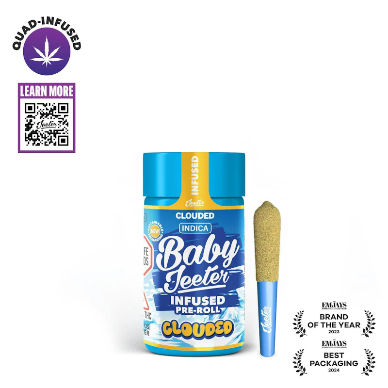Jeeter Clouded · Baby Infused Minis · 0.5g each · 5pk, Infused Pre-Rolls