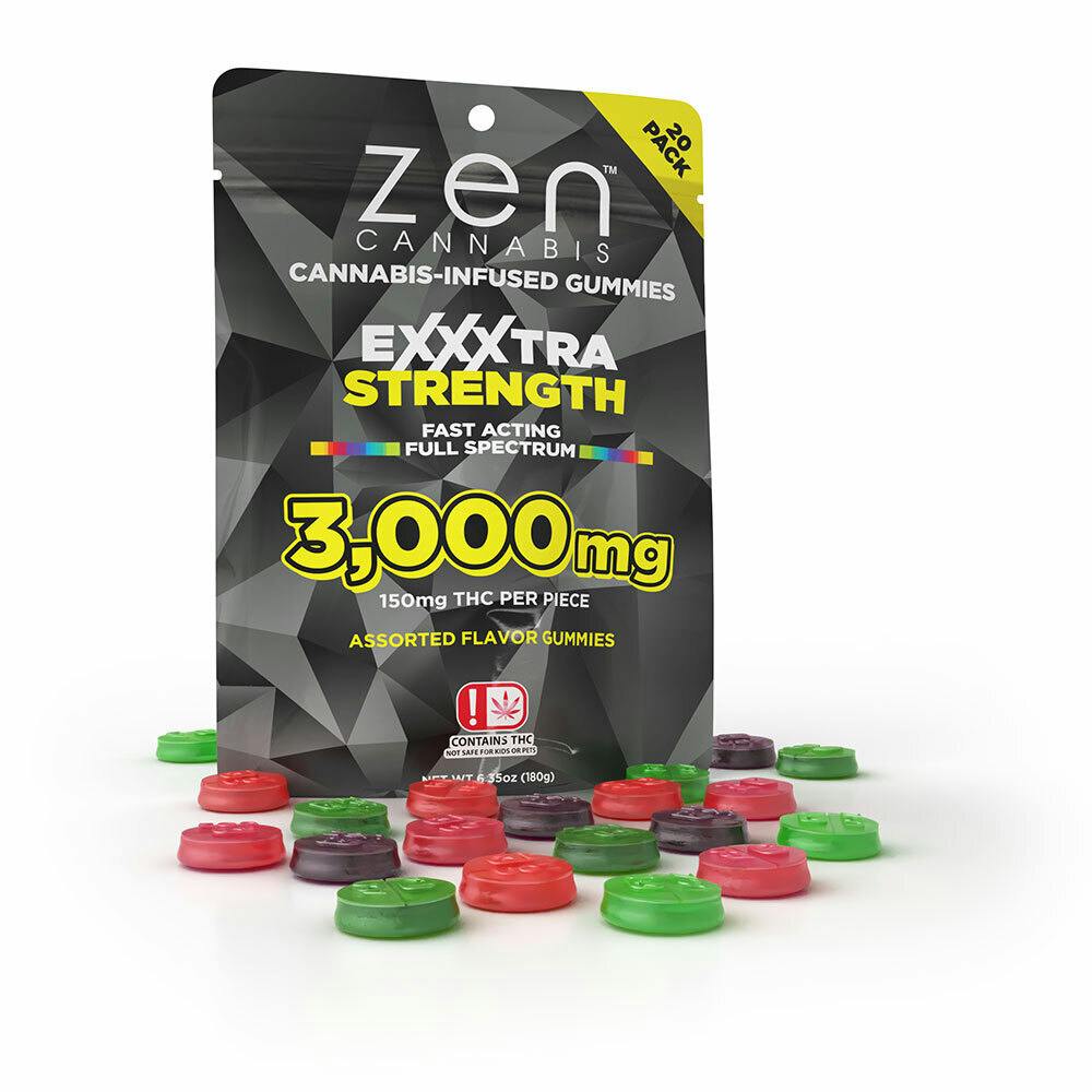 Assorted Flavor Extra Strength 3000mg Gummies