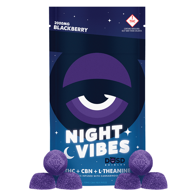 NIGHT VIBES - Blackberry CBN + L-Theanine - 2000mg