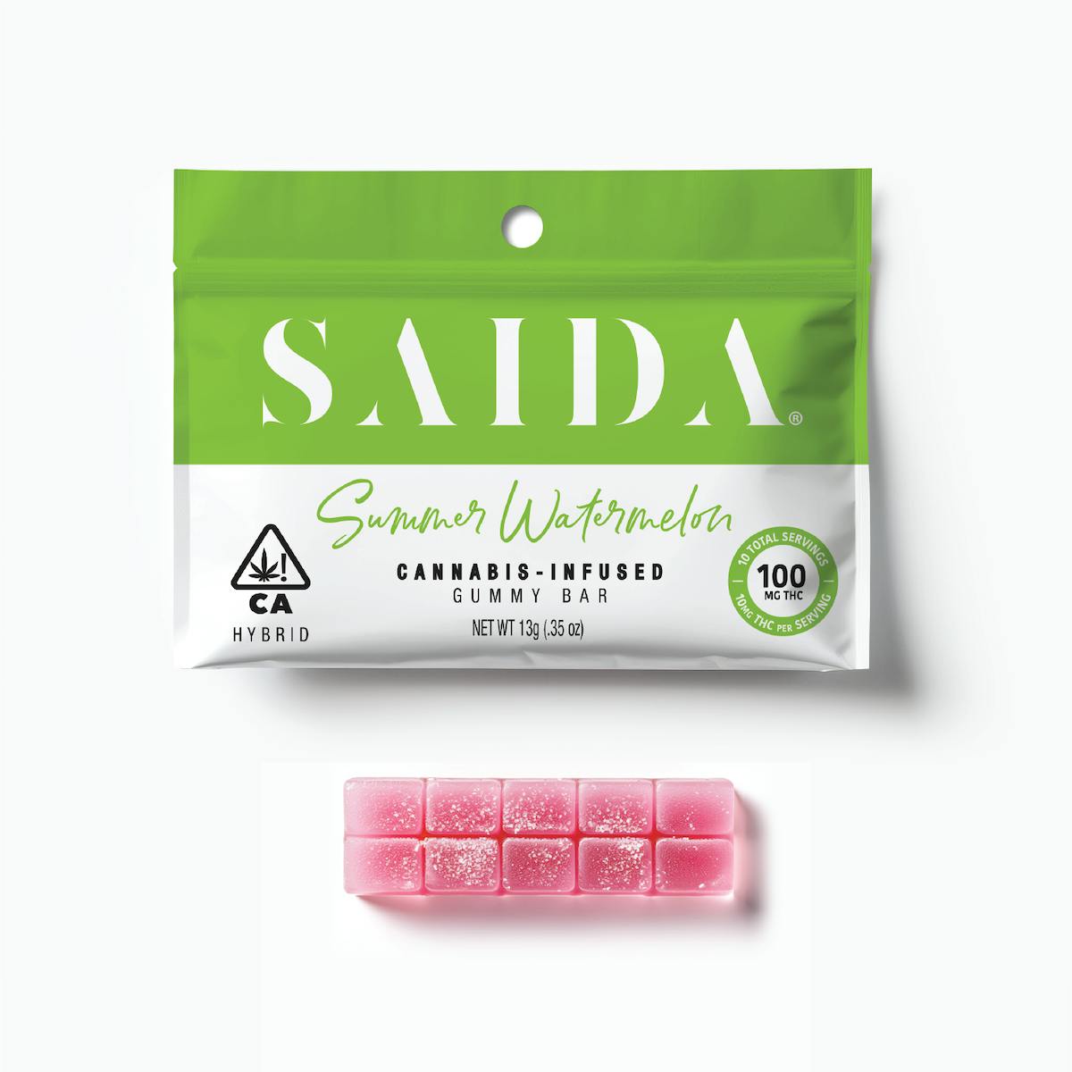 Saida - Gummy Bar - Summer Watermelon - 100mg THC