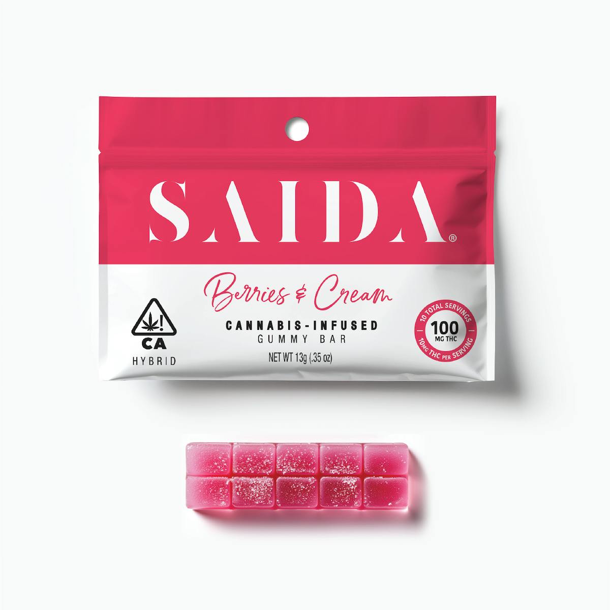 Saida - Gummy Bar - Berries & Cream - 100mg THC