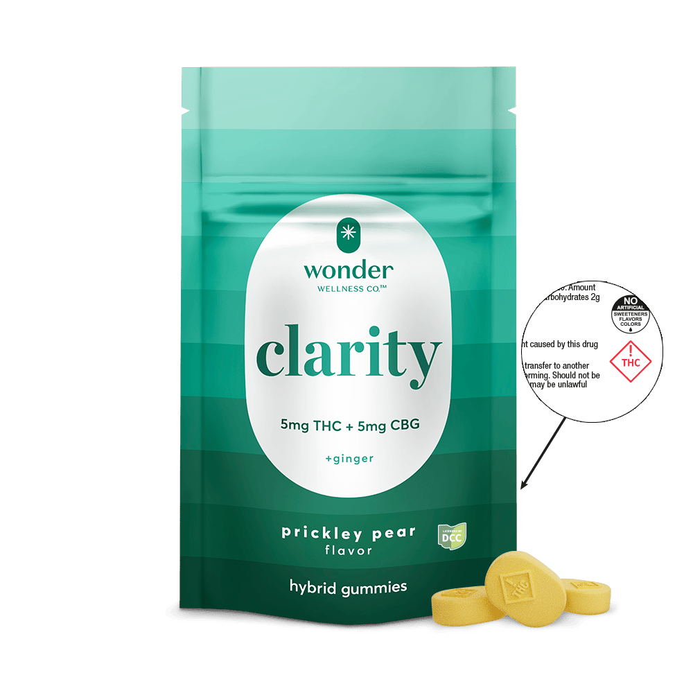Clarity | Prickley Pear 1:1 THC:CBG Gummies | 100mg | 20ct | 5mg/ea