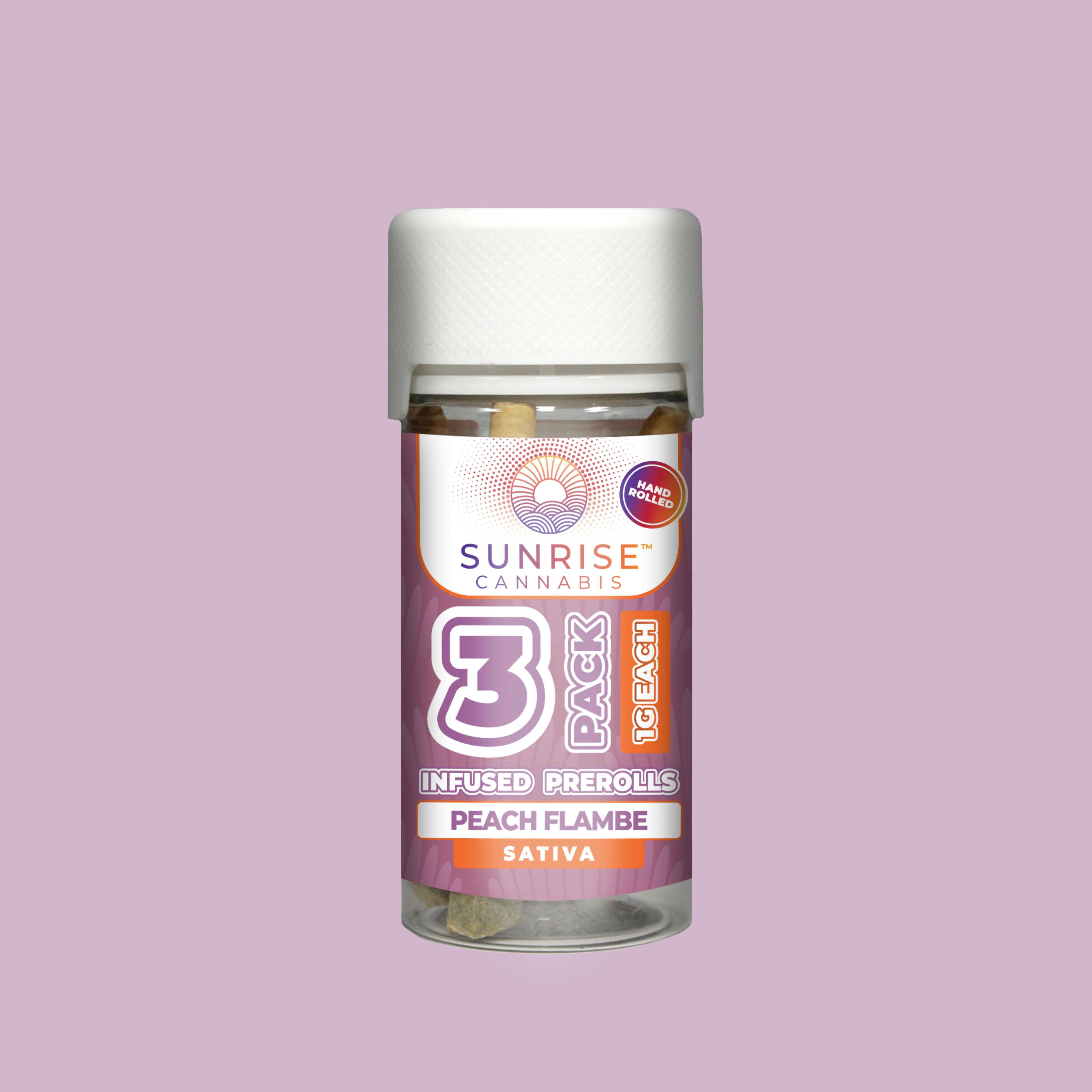 Peach Flambe - 1g/3Pk Infused Prerolls