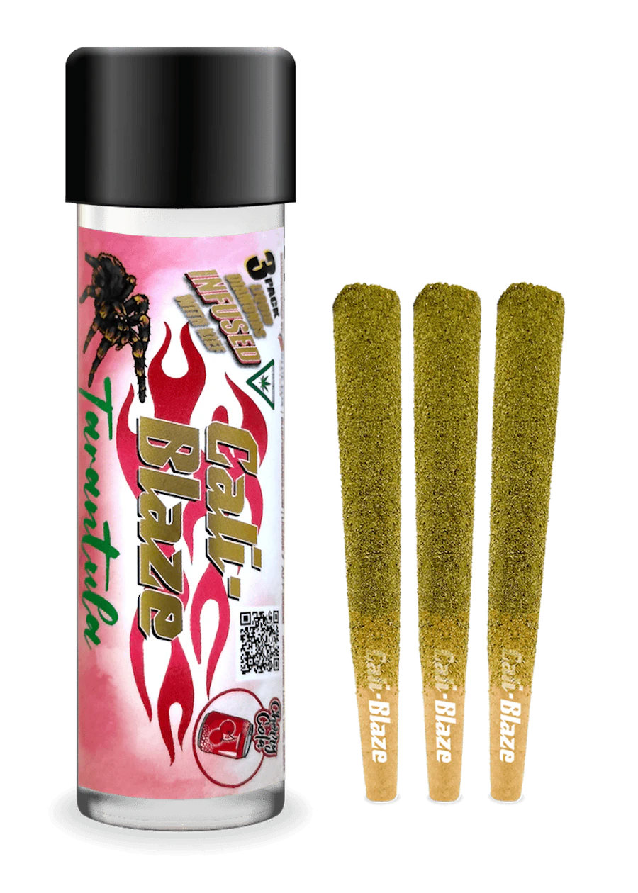 Cali-Blaze | Cherry Cola | Tarantula Infused Joint | 1g each | 3pk — infused joints listed on the Herbs 4 You menu