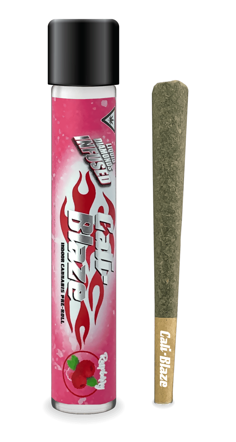 Cali-Blaze | Raspberry | Liquid Diamond Infused Joint | 1.2g
