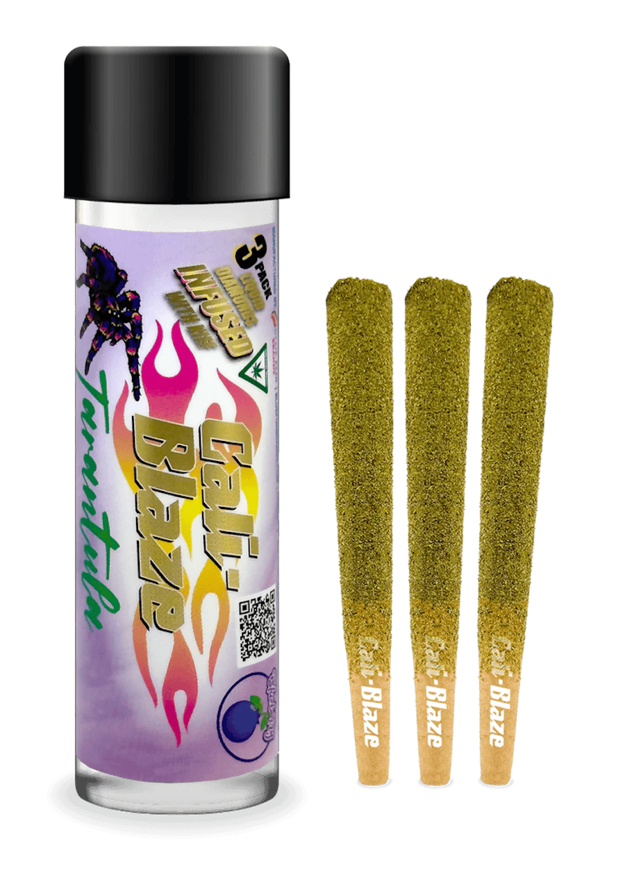 Cali-Blaze | Blueberry | Tarantula Infused Joints | 1g each | 3pk — infused joints listed on the Herbs 4 You menu