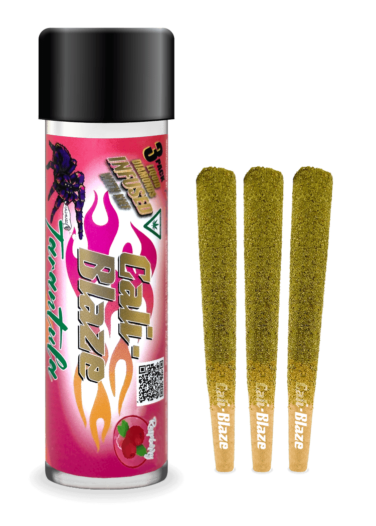 Cali-Blaze | Raspberry | Tarantula Infused Joints | 1g each | 3pk by Cali-Blaze