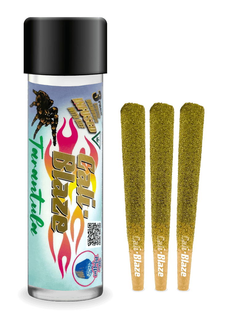 Cali-Blaze | Blue Muffin | Tarantula Infused Joints | 1g each | 3pk