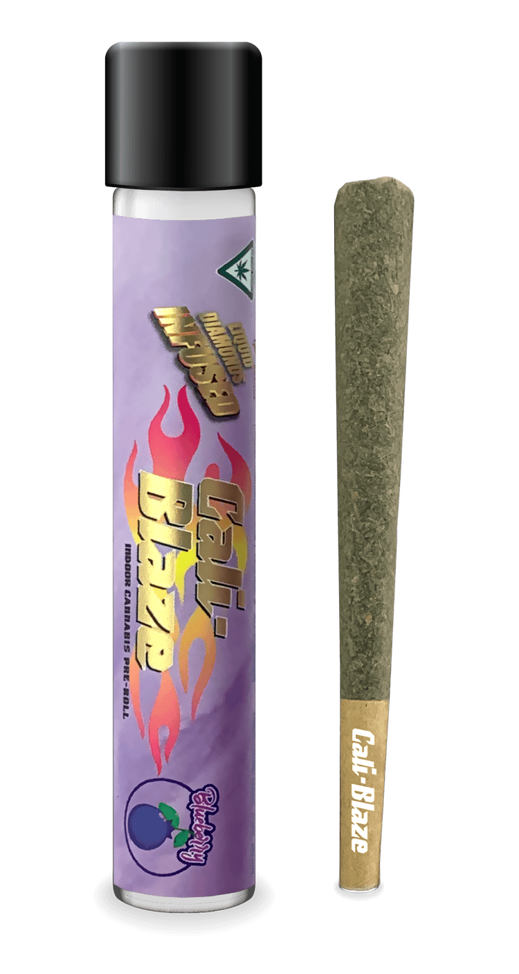 Cali-Blaze | Blueberry | Liquid Diamond Infused Joint | 1.2g at Best Buds Dispensary RiNo