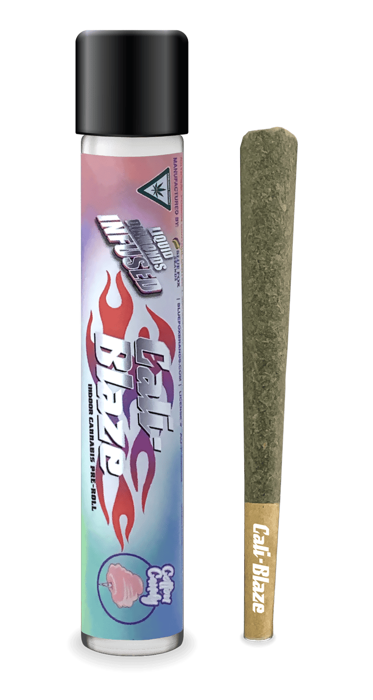 Cali-Blaze | Cotton Candy | Liquid Diamond Infused Joint | 1.2g