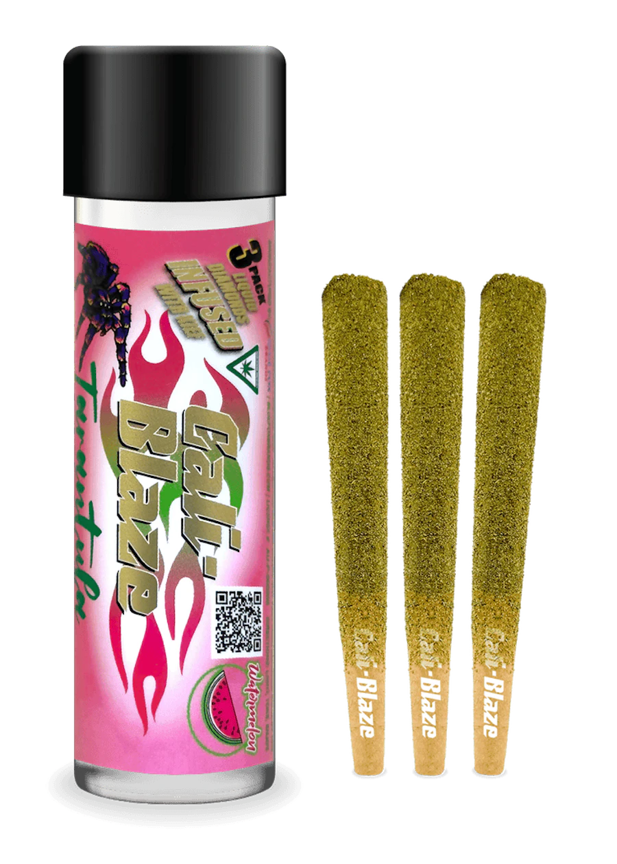 Cali-Blaze | Watermelon | Tarantula Infused Joints | 1g each | 3pk — infused joints listed on the Herbs 4 You menu