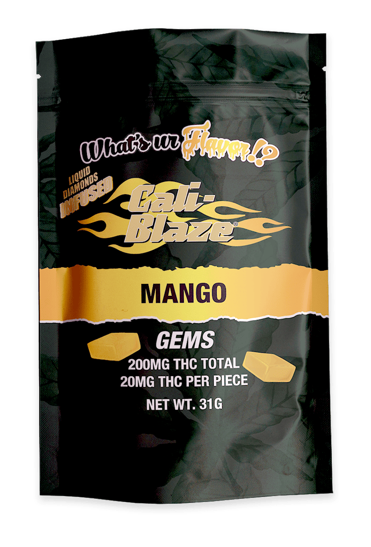 Cali-Blaze | Gems | Mango Gummies | 200mg | 10ct | 20mg/each by Cali-Blaze