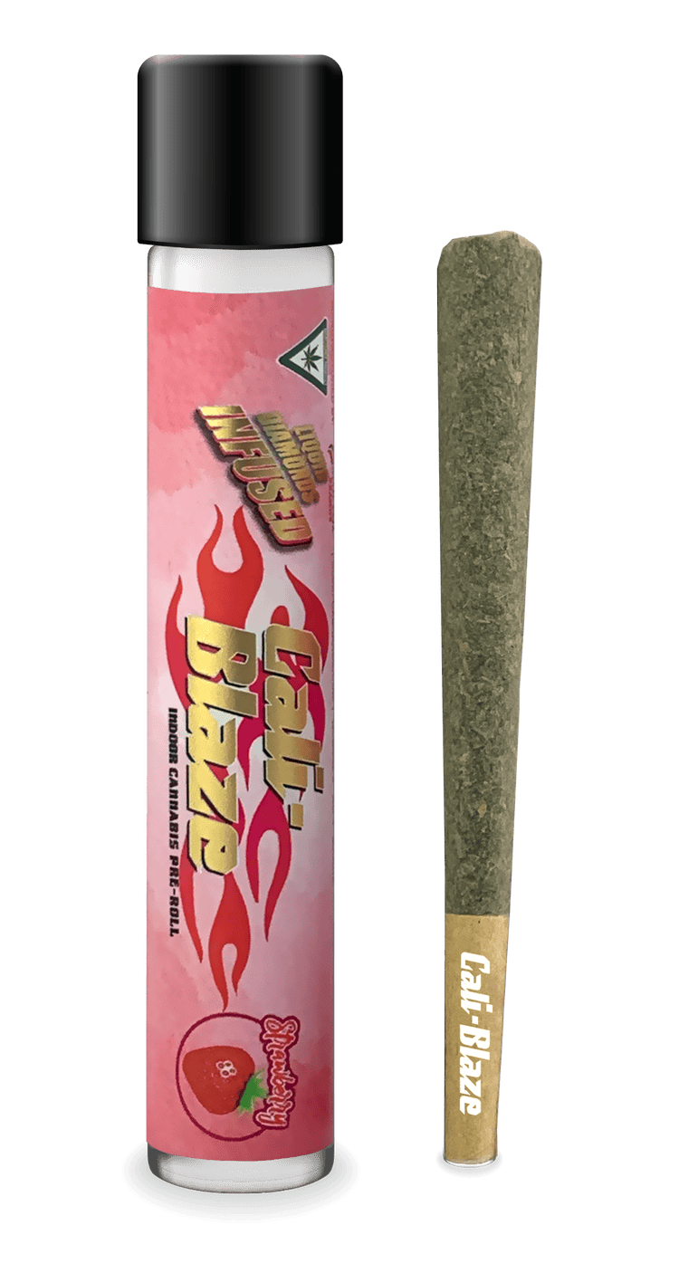 Cali-Blaze | Strawberry | Liquid Diamond Infused Joint | 1.2g