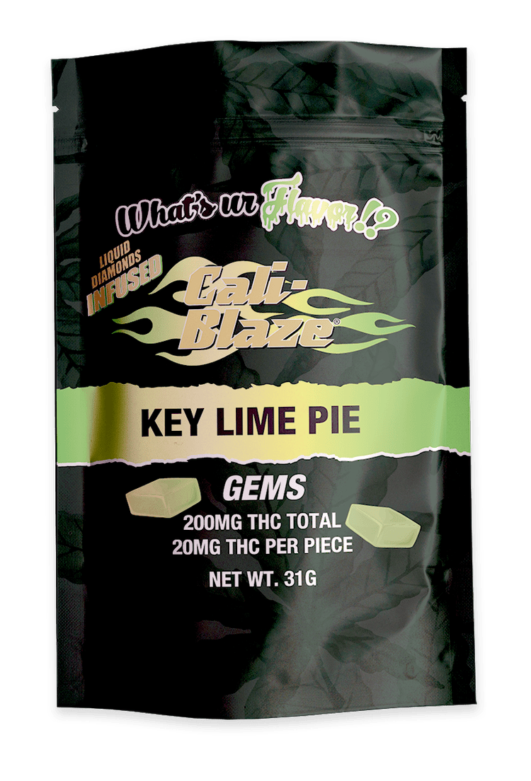Cali-Blaze | Gems | Key Lime Pie Gummies | 200mg | 10ct | 20mg/each