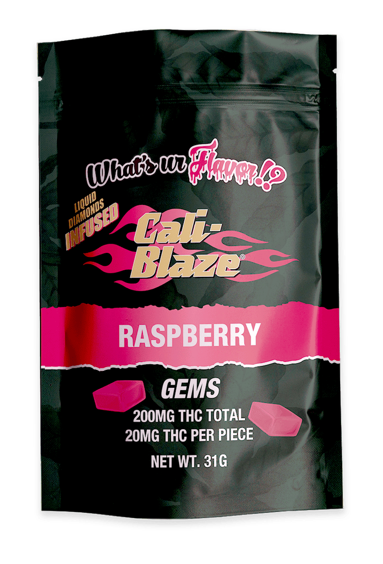 Cali-Blaze | Gems | Raspberry Gummies |. 200mg | 10ct | 20mg/each by Cali-Blaze