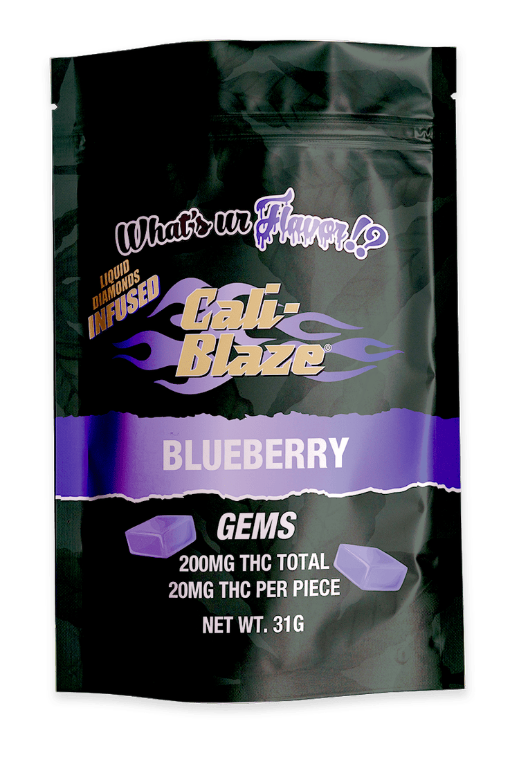 Cali-Blaze | Gems | Blueberry Gummies | 200mg | 10ct | 20mg/each by Cali-Blaze