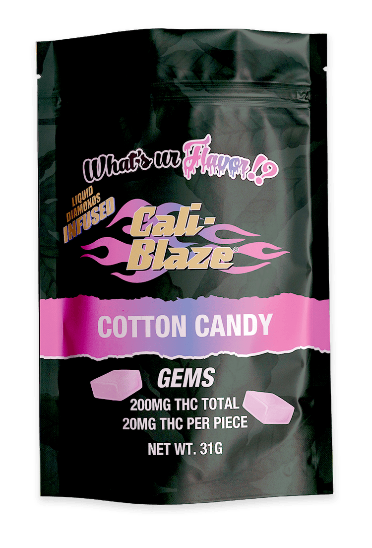 Cali-Blaze | Gems | Cotton Candy Gummies | 200mg | 10ct | 20mg/each