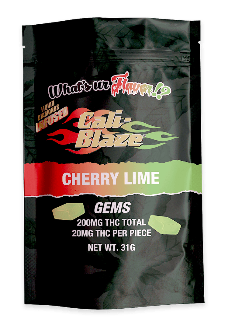 Cali-Blaze | Gems | Cherry Lime Gummies | 200mg | 10ct | 20mg/each by Cali-Blaze