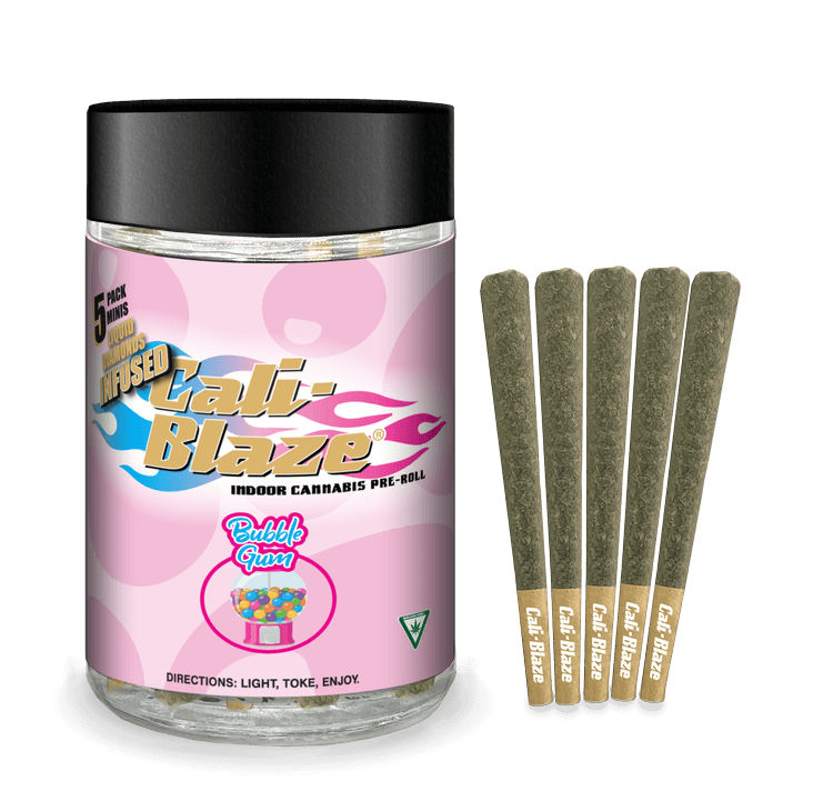 Cali-Blaze | Bubble Gum | Liquid Diamond Infused Minis | 0.7g each | 5pk
