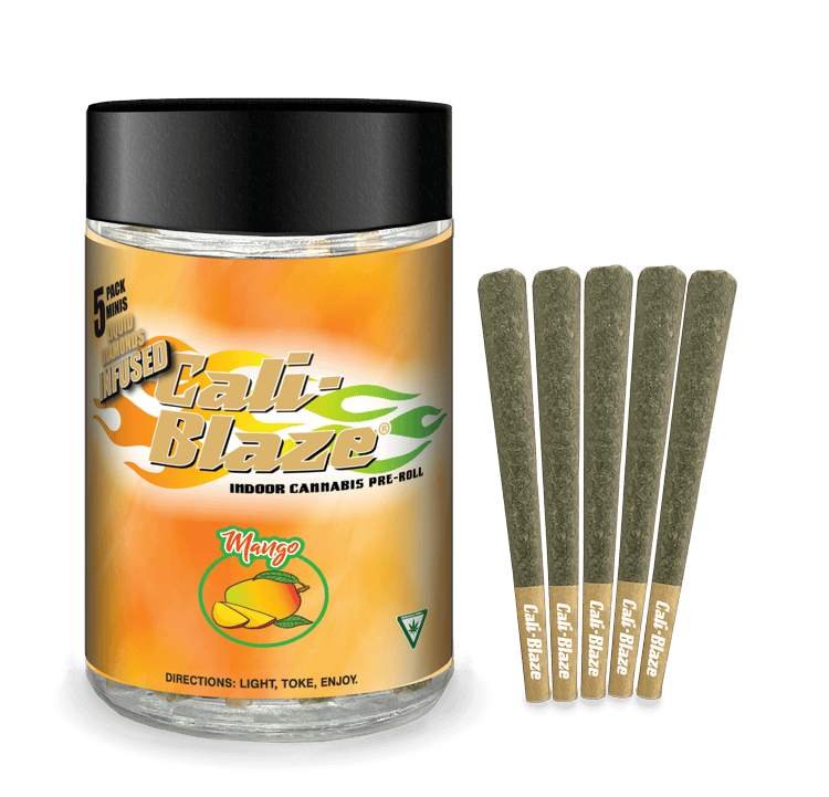 Cali-Blaze | Mango | Liquid Diamond Infused Minis | 0.7g each | 5pk by Cali-Blaze
