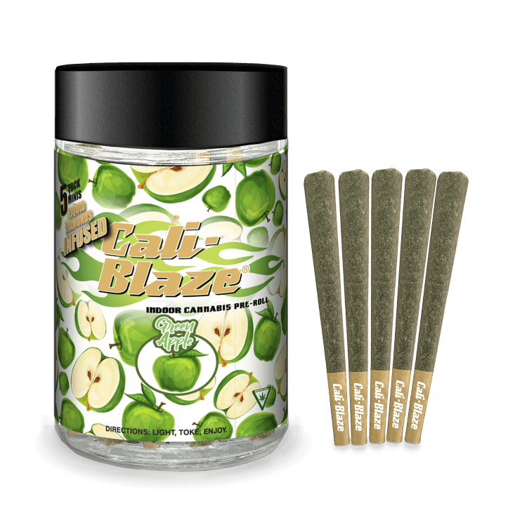 Cali-Blaze | Green Apple | Liquid Diamond Infused Minis | 0.7g each | 5pk