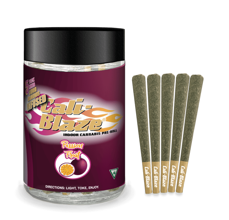 Cali-Blaze | Passion Fruit | Liquid Diamond Infused Minis | 0.7g each | 5pk
