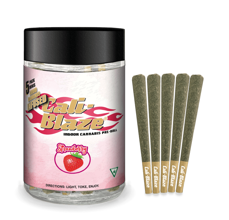 Cali-Blaze | Strawberry | Liquid Diamond Infused Minis | 0.7g each | 5pk by Cali-Blaze