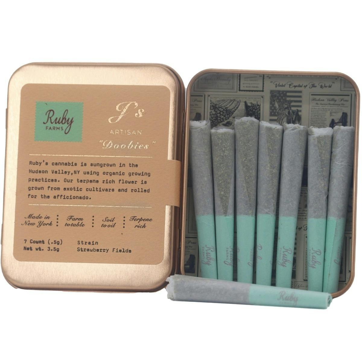 Strawberry Fields | Doobies | 7pk | 3.5g by Ruby Farms