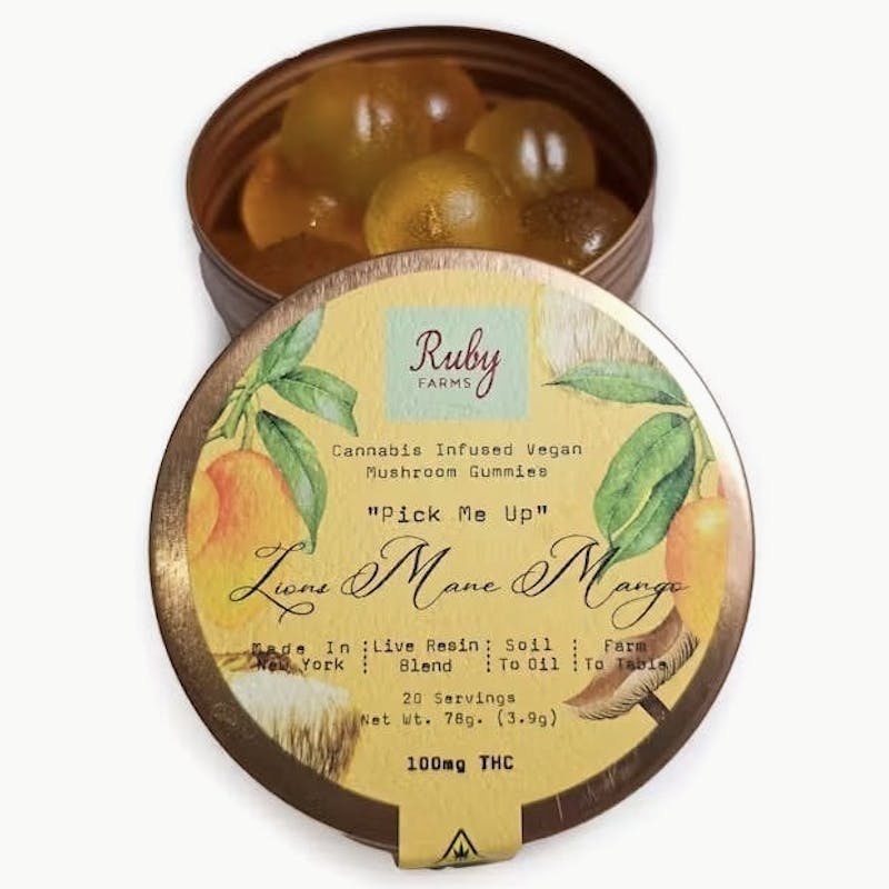 Lions Mane Mango | "Pick me Up" | Vegan Gummies by Ruby Farms