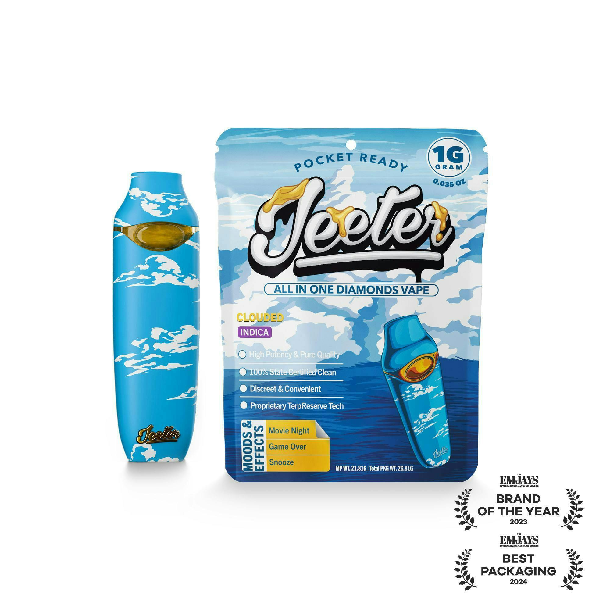 Jeeter: Clouded - Diamonds Disposable - 1g