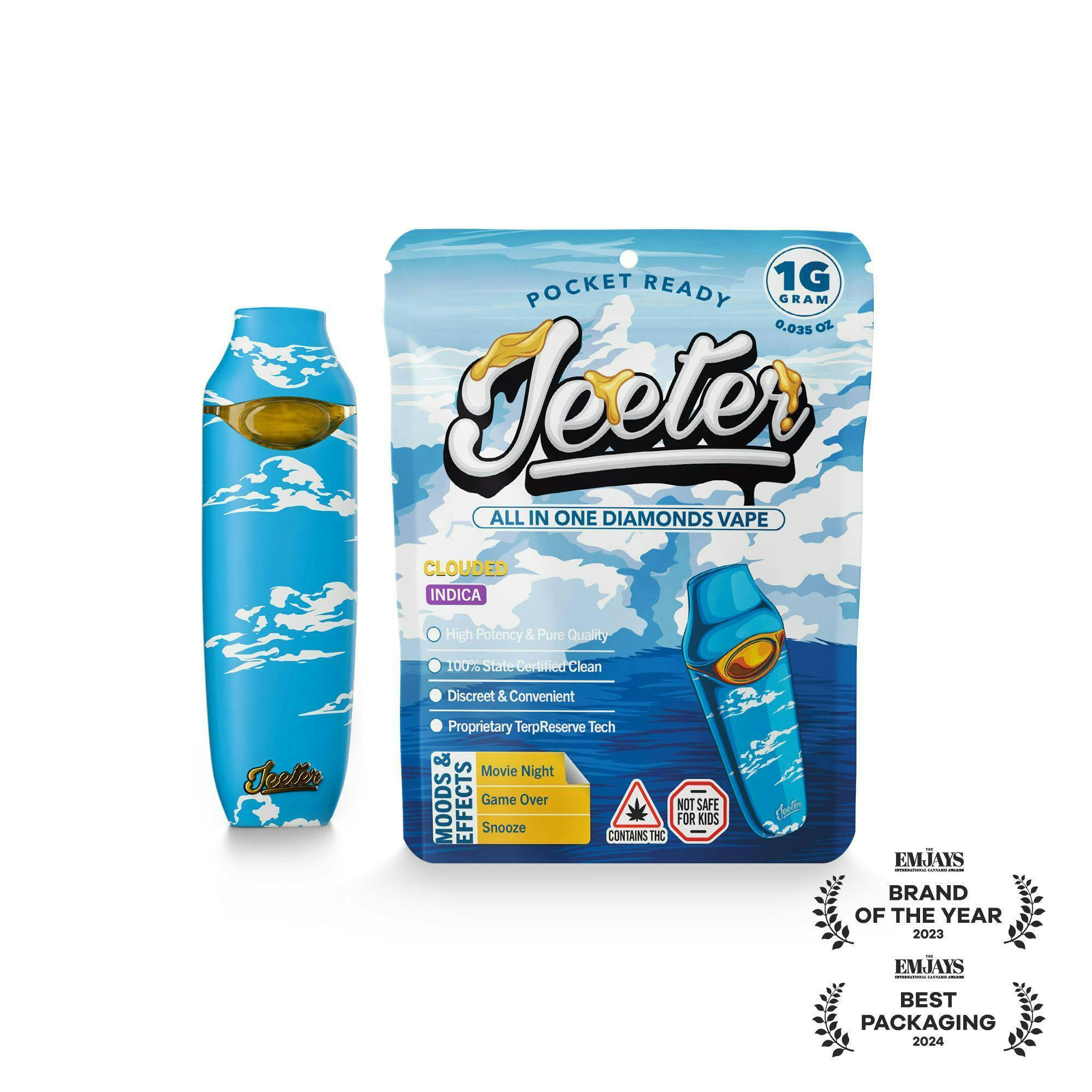 Jeeter | Clouded | Diamonds Disposable | 1g - Jeeter
